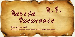 Marija Vučurović vizit kartica
